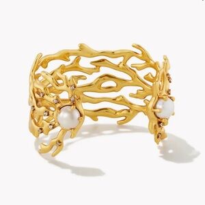 NWT Kendra Scott Shea Statement Cuff Bracelet in Vintage Gold